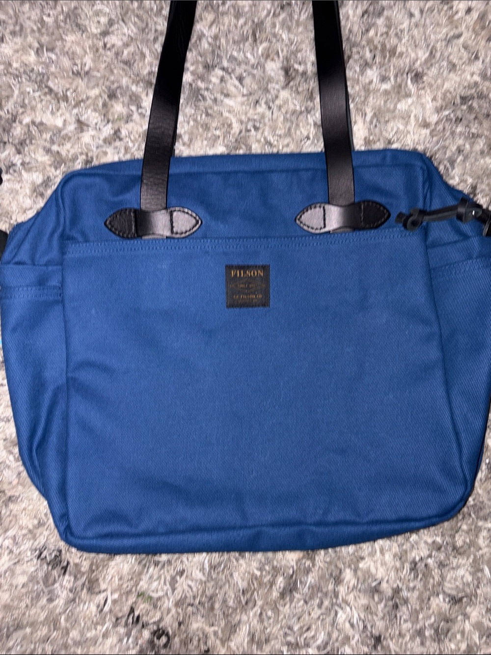 Filson Hermlock Tote with Black Leather Handles - Picture 2 of 13